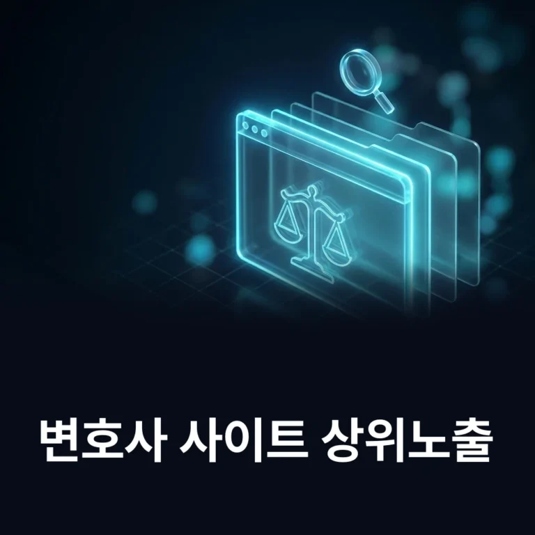 변호사 홈페이지 상위노출 조건 — 사건·분야 검색어 — 에이치디웹